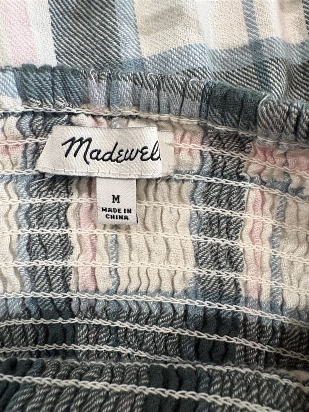 MADEWELL PLAID COTAGECORE GINGHAM DRESS WITH POCKETS SIZE/M - Picture 2 of 9